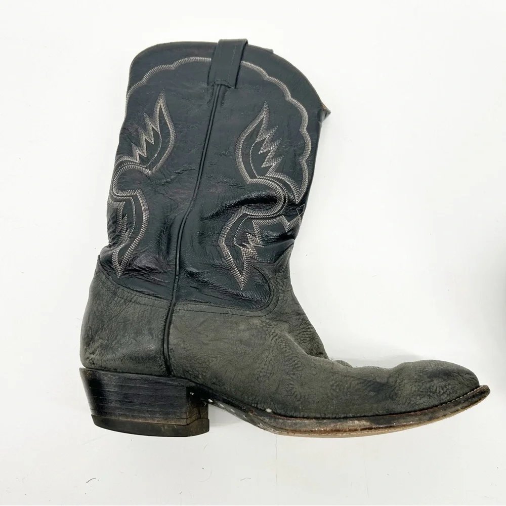 Tony Lama Vintage Rough Out Leather Cowboy Western Boots Size‎ 10.5D